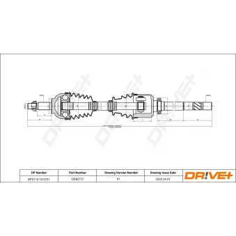 Arbre de transmission Dr!ve+ DP2110.10.0721