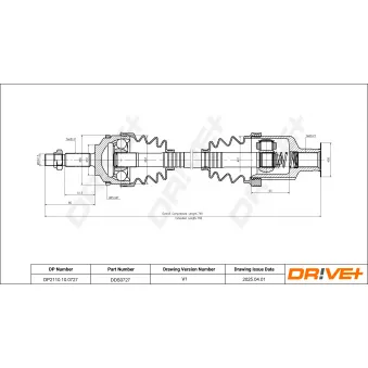 Arbre de transmission Dr!ve+ DP2110.10.0727