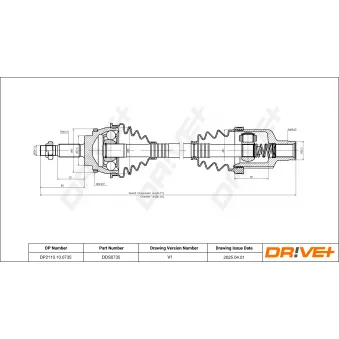 Arbre de transmission Dr!ve+ DP2110.10.0735
