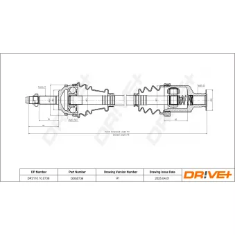 Arbre de transmission Dr!ve+ DP2110.10.0736