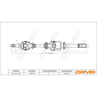 Arbre de transmission Dr!ve+ DP2110.10.0748