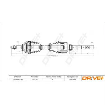 Arbre de transmission Dr!ve+ DP2110.10.0752