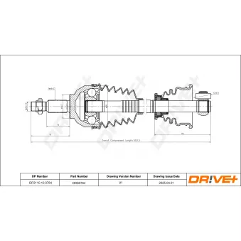 Arbre de transmission Dr!ve+ DP2110.10.0764