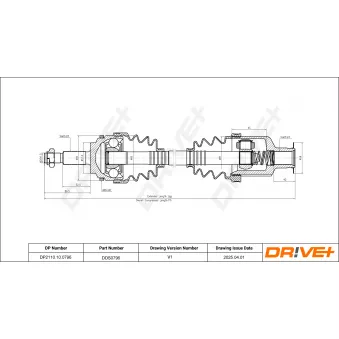 Arbre de transmission Dr!ve+ DP2110.10.0796