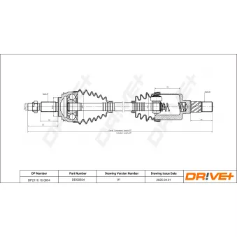 Arbre de transmission Dr!ve+ DP2110.10.0834