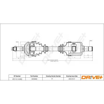 Arbre de transmission Dr!ve+ DP2110.10.0860