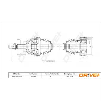 Arbre de transmission Dr!ve+ DP2110.10.0876