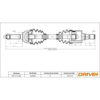 Arbre de transmission Dr!ve+ DP2110.10.0896