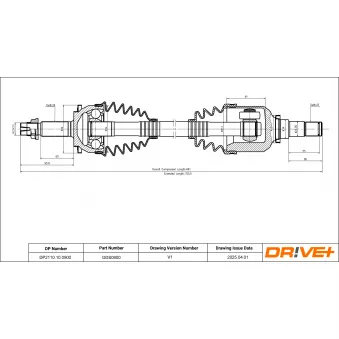 Arbre de transmission Dr!ve+ DP2110.10.0900