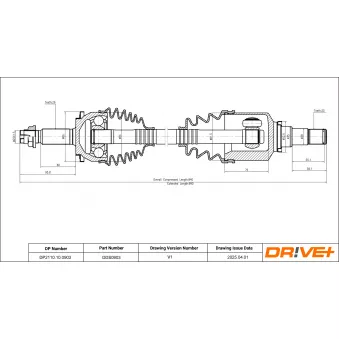 Arbre de transmission Dr!ve+ DP2110.10.0903