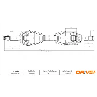 Arbre de transmission Dr!ve+ DP2110.10.0913
