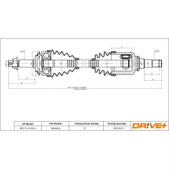 Arbre de transmission Dr!ve+ DP2110.10.0918