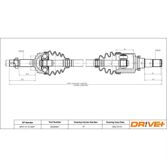 Arbre de transmission Dr!ve+ DP2110.10.0921