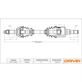 Arbre de transmission Dr!ve+ DP2110.10.0922