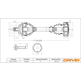 Arbre de transmission Dr!ve+ DP2110.10.0923
