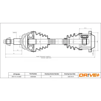 Arbre de transmission Dr!ve+ DP2110.10.0928