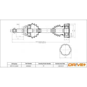 Arbre de transmission Dr!ve+ DP2110.10.0934