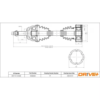 Arbre de transmission Dr!ve+ DP2110.10.0939