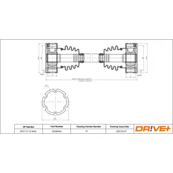 Arbre de transmission Dr!ve+ DP2110.10.0943