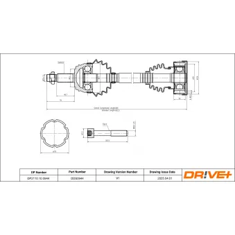 Arbre de transmission Dr!ve+ DP2110.10.0944
