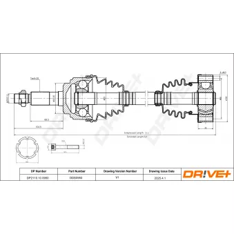 Arbre de transmission Dr!ve+ DP2110.10.0950