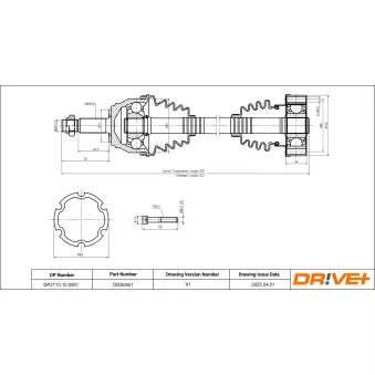 Arbre de transmission Dr!ve+ DP2110.10.0951