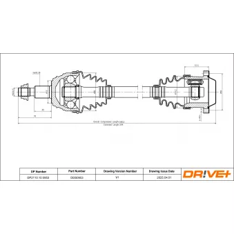 Arbre de transmission Dr!ve+ DP2110.10.0953
