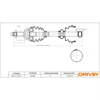 Arbre de transmission Dr!ve+ DP2110.10.0957