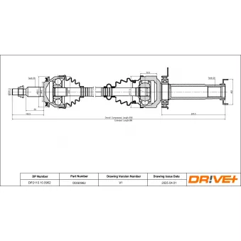 Arbre de transmission Dr!ve+ DP2110.10.0962