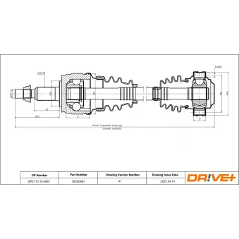 Arbre de transmission Dr!ve+ DP2110.10.0967