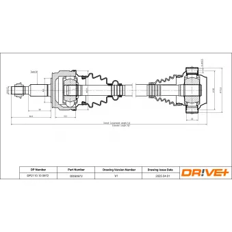 Arbre de transmission Dr!ve+ DP2110.10.0972