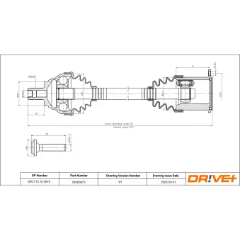 Arbre de transmission Dr!ve+ DP2110.10.0975