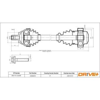 Arbre de transmission Dr!ve+ DP2110.10.0978