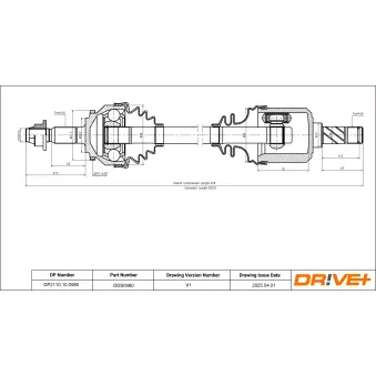 Arbre de transmission Dr!ve+ DP2110.10.0980