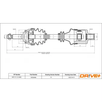 Arbre de transmission Dr!ve+ DP2110.10.0982