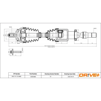 Arbre de transmission Dr!ve+ DP2110.10.0985