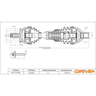 Arbre de transmission Dr!ve+ DP2110.10.0986