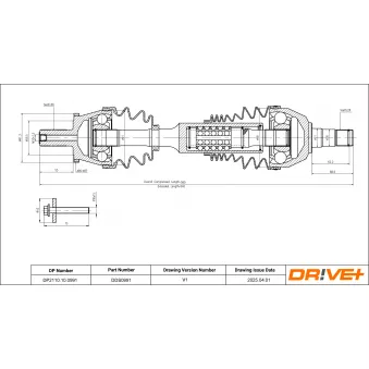 Arbre de transmission Dr!ve+ DP2110.10.0991