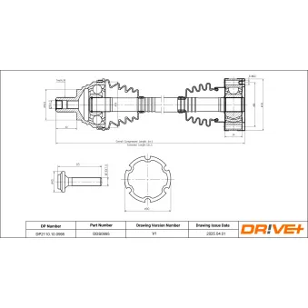 Arbre de transmission Dr!ve+ DP2110.10.0995