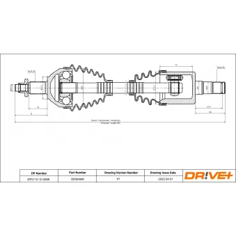 Arbre de transmission Dr!ve+ DP2110.10.0998