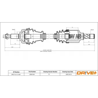Arbre de transmission Dr!ve+ DP2110.10.1001