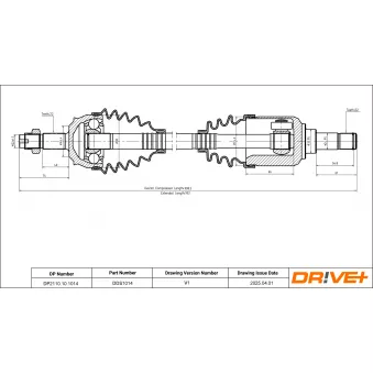 Arbre de transmission Dr!ve+ DP2110.10.1014