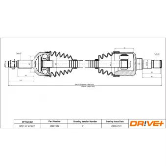 Arbre de transmission Dr!ve+ DP2110.10.1022