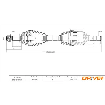 Arbre de transmission Dr!ve+ DP2110.10.1027