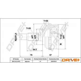 Embout de cardan avant (kit de réparation) Dr!ve+ DP2110.10.1075