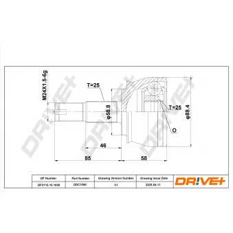Embout de cardan avant (kit de réparation) Dr!ve+ DP2110.10.1090
