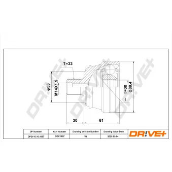 Embout de cardan avant (kit de réparation) Dr!ve+