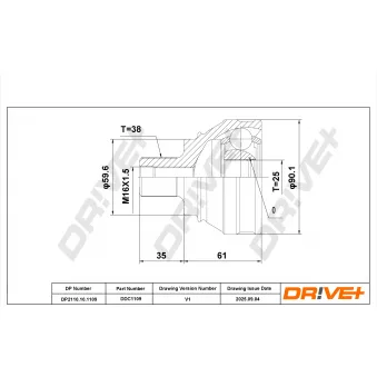 Embout de cardan avant (kit de réparation) Dr!ve+ DP2110.10.1109