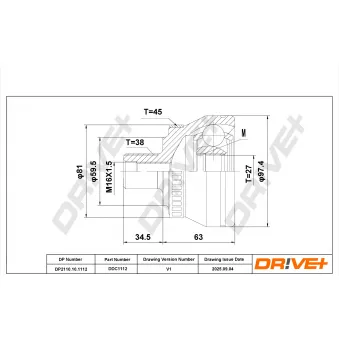 Embout de cardan avant (kit de réparation) Dr!ve+ DP2110.10.1112
