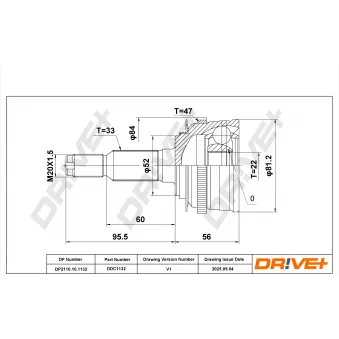 Embout de cardan avant (kit de réparation) Dr!ve+